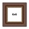 Square Traditional Brown Picture Frame - UV Acrylic, Foam Board Backing, Hanging Hardware
